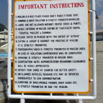 Instructions Board Faisal Mosque